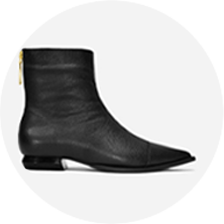 bota preta de cano baixo de salto baixo 5083 1a