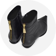 bota preta de cano baixo de salto baixo 5083 2a