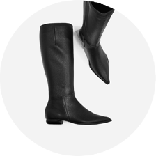 bota preta de cano alto e salto baixo 5005 2