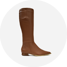 bota marrom camel de cano alto e salto baixo 5005 a 2