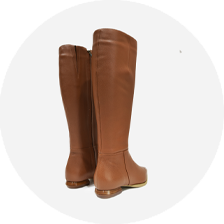 bota marrom camel de cano alto e salto baixo 5005 a 3